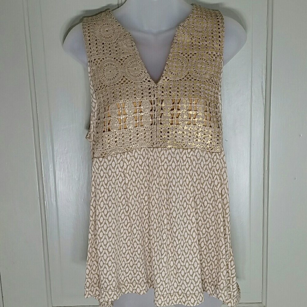 Gilded Anthropologie "TINY" Top, size S